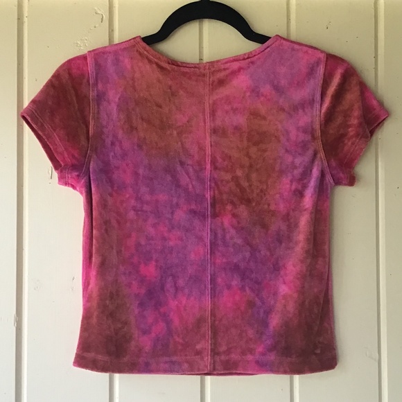 Free People fantastic VELVET top fuchsia blouse xs $68 - Picture 2 of 3